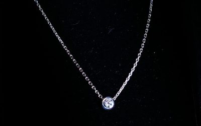 Collier diamant rond  
