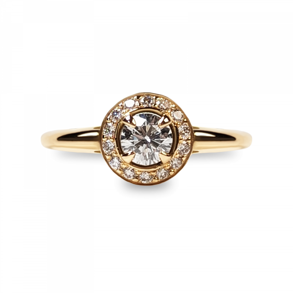 Bague Halo Brillant