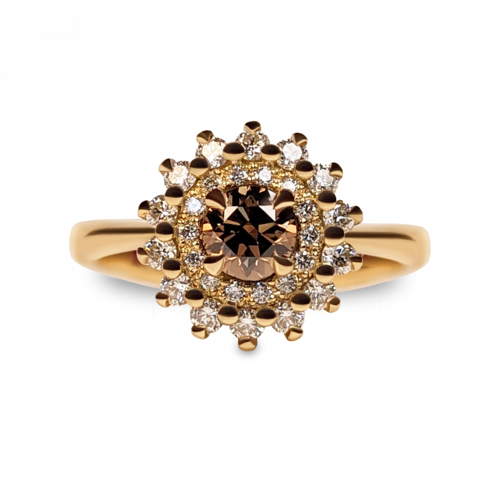 Bague Garden Diamant Brun