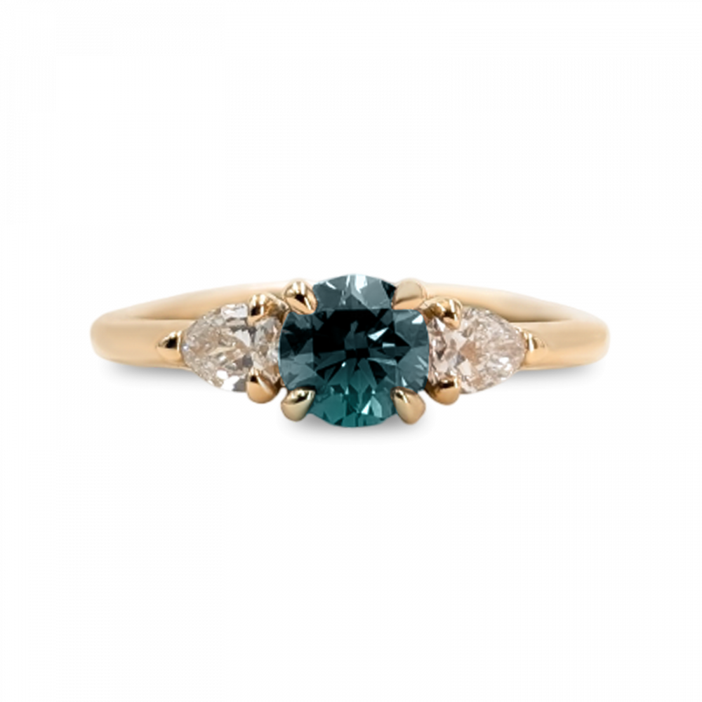 Bague Trinity Saphir Teal