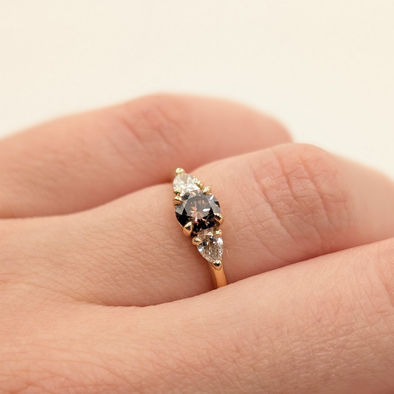 Bague Trinity Chocolat – Image 2